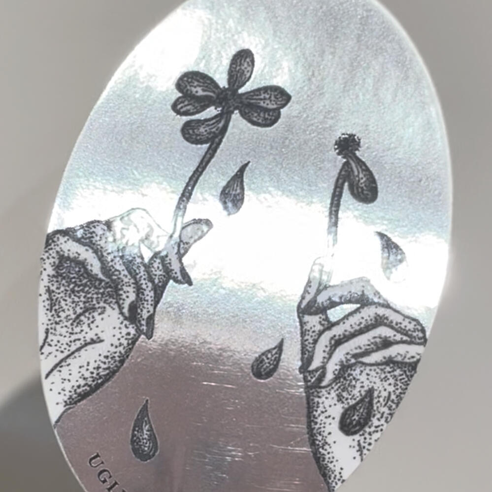 Cry for Me mirror sticker.