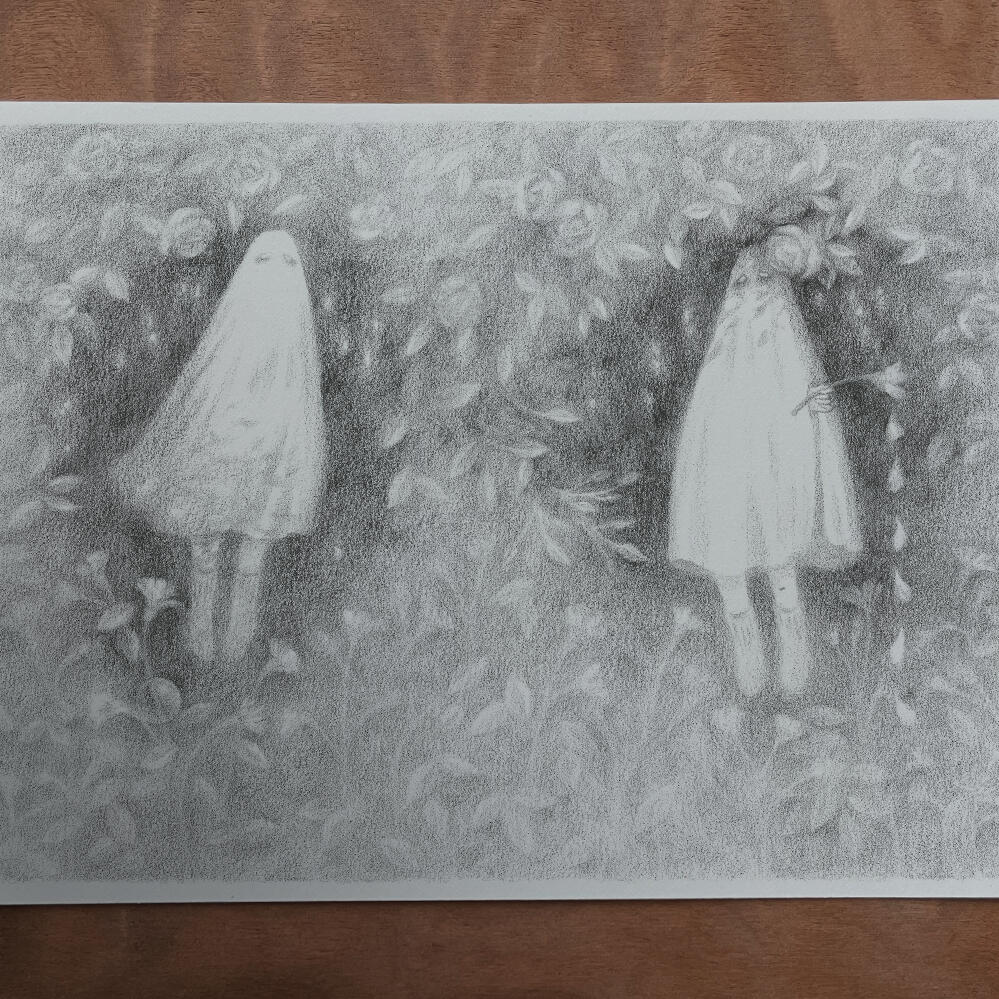 Fade, fade. Colored pencil.