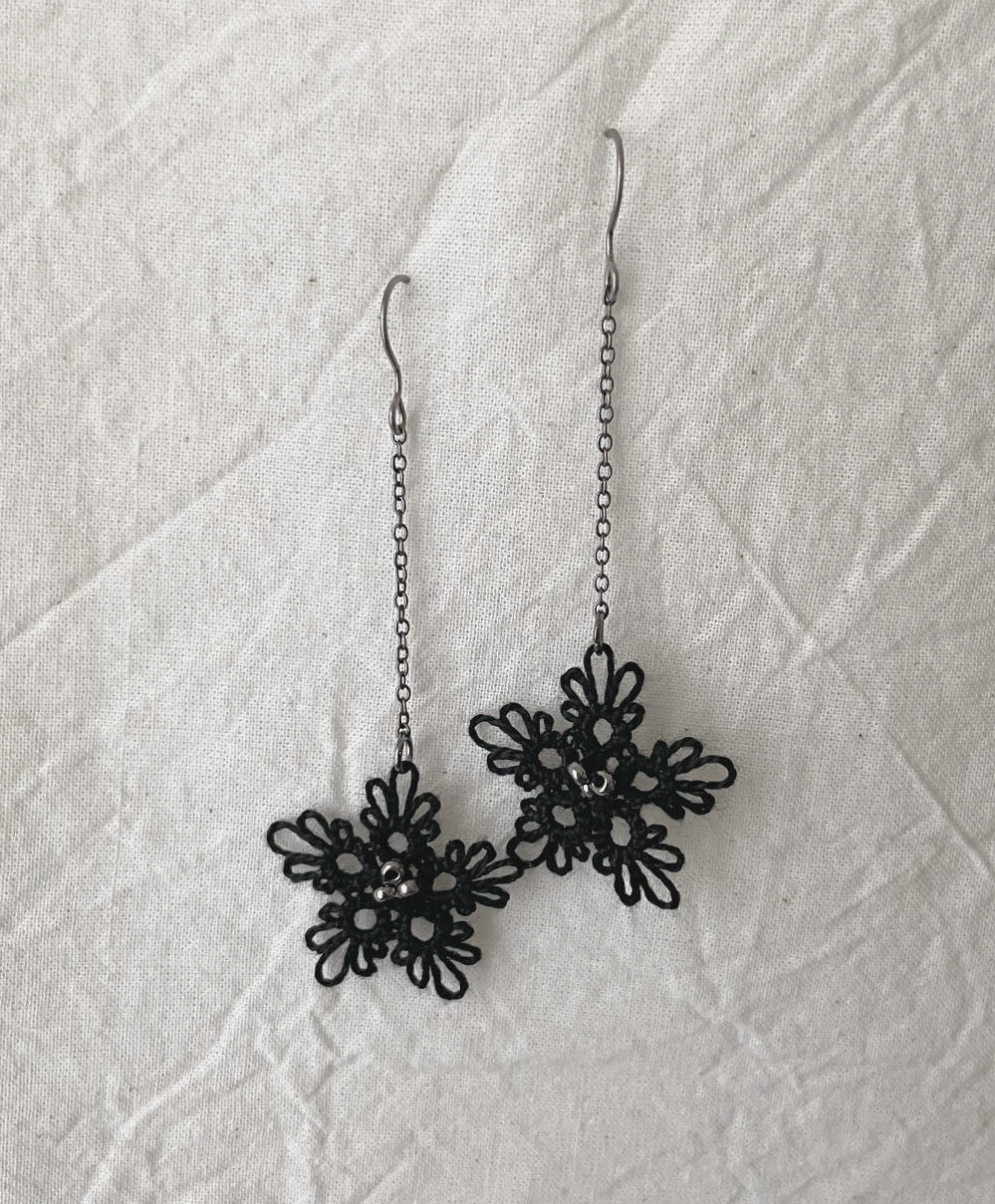 Star earrings.