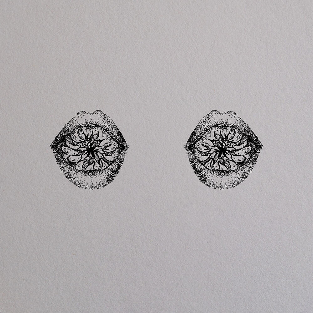 Petals dream. Pen and ink.