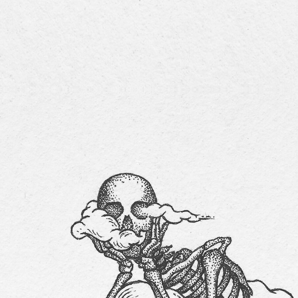 Close-up of stippling details.