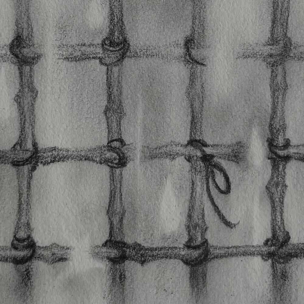 Colored pencil drawing.